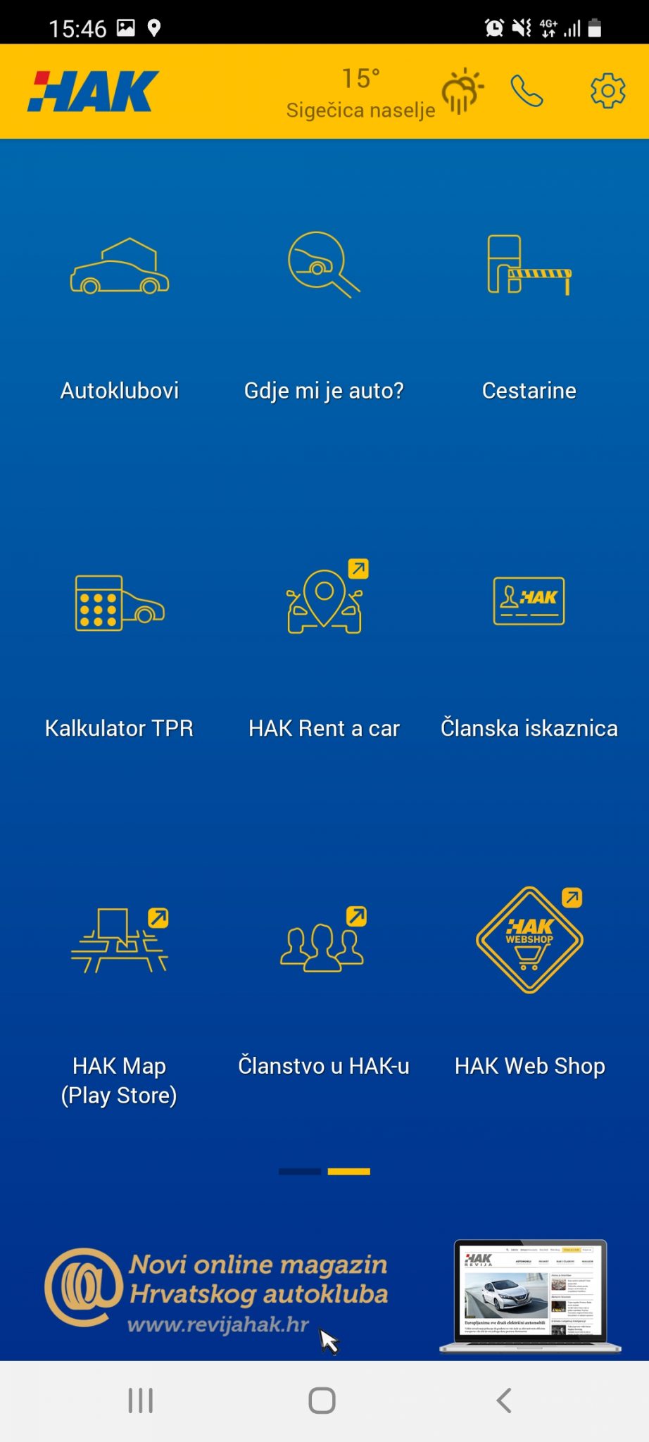 Nova funkcionalnost HAK Rent a car uslugu možete koristiti putem aplikacije za pametne telefone